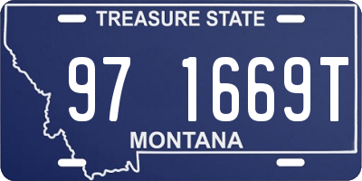 MT license plate 971669T