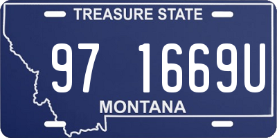MT license plate 971669U