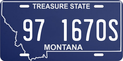 MT license plate 971670S