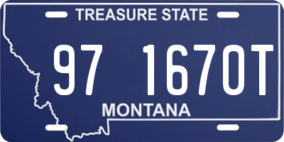 MT license plate 971670T