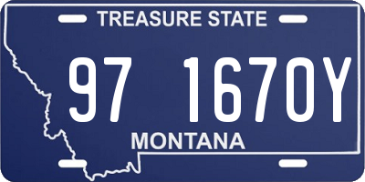 MT license plate 971670Y