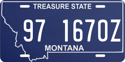 MT license plate 971670Z