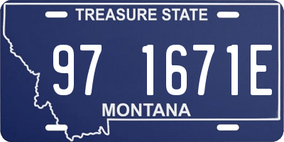 MT license plate 971671E