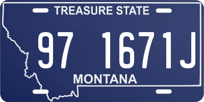 MT license plate 971671J