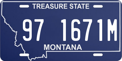 MT license plate 971671M