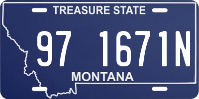 MT license plate 971671N
