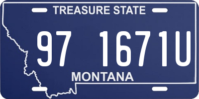MT license plate 971671U