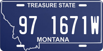 MT license plate 971671W