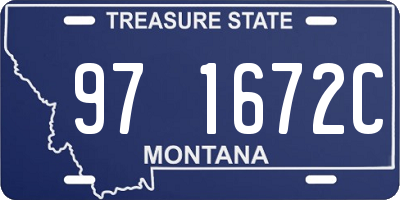 MT license plate 971672C