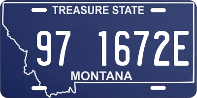 MT license plate 971672E