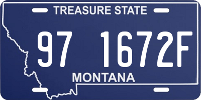 MT license plate 971672F