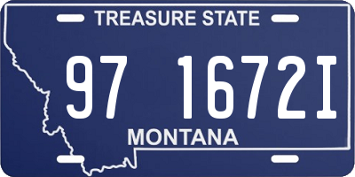 MT license plate 971672I