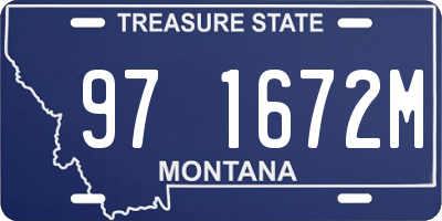 MT license plate 971672M