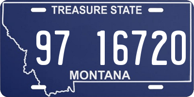MT license plate 971672O
