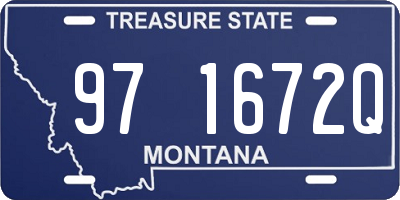 MT license plate 971672Q