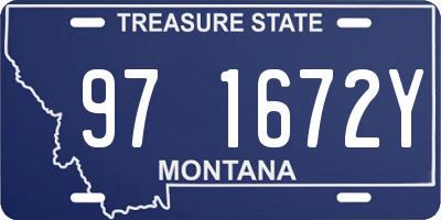 MT license plate 971672Y