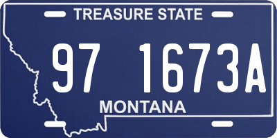 MT license plate 971673A