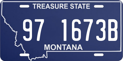 MT license plate 971673B