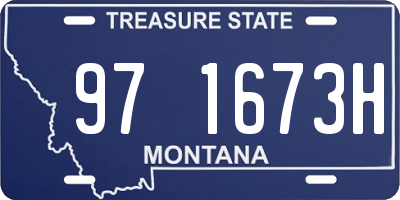 MT license plate 971673H