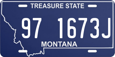 MT license plate 971673J