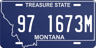 MT license plate 971673M