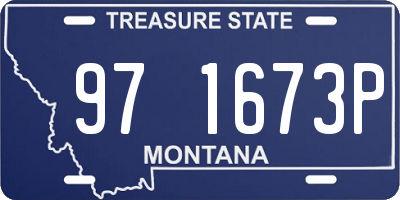 MT license plate 971673P