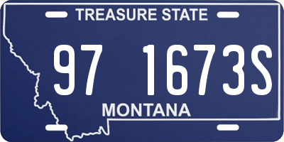MT license plate 971673S