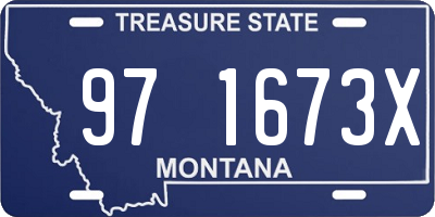 MT license plate 971673X