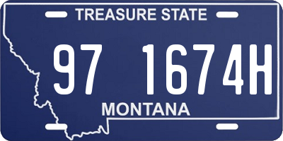 MT license plate 971674H
