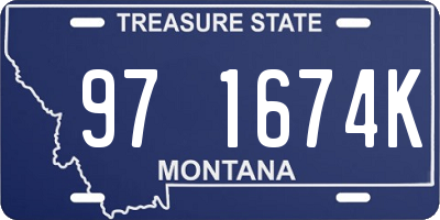 MT license plate 971674K
