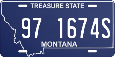 MT license plate 971674S
