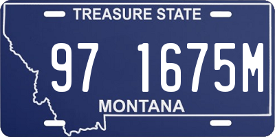 MT license plate 971675M