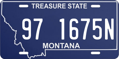 MT license plate 971675N