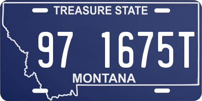 MT license plate 971675T