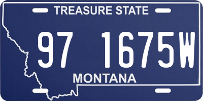 MT license plate 971675W