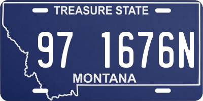 MT license plate 971676N