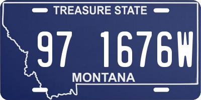 MT license plate 971676W
