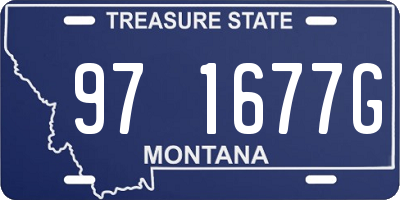 MT license plate 971677G