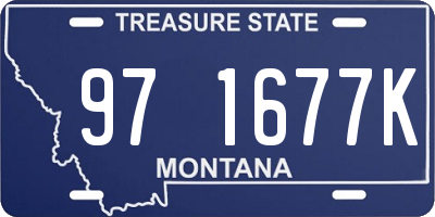 MT license plate 971677K