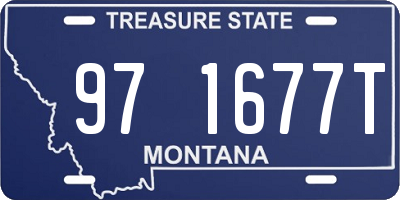 MT license plate 971677T