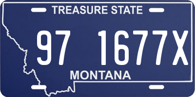 MT license plate 971677X