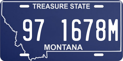 MT license plate 971678M