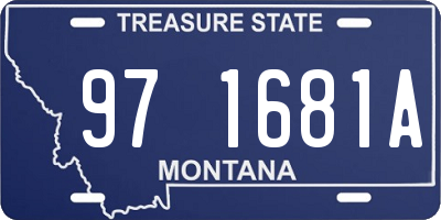 MT license plate 971681A