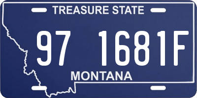 MT license plate 971681F