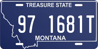MT license plate 971681T