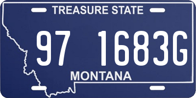 MT license plate 971683G