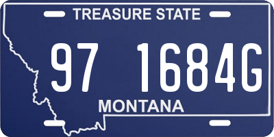 MT license plate 971684G