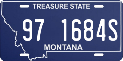MT license plate 971684S