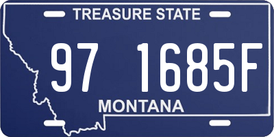 MT license plate 971685F