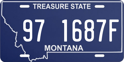 MT license plate 971687F